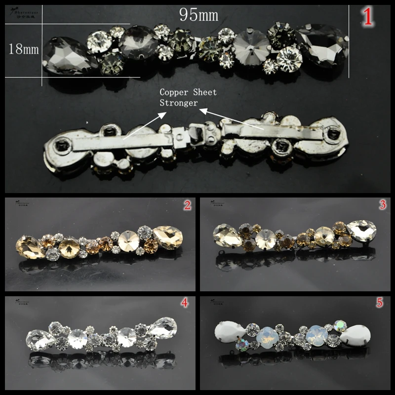 НОВЫЙ Высокого класса длинный металлический горный хрусталь камушек пряжки