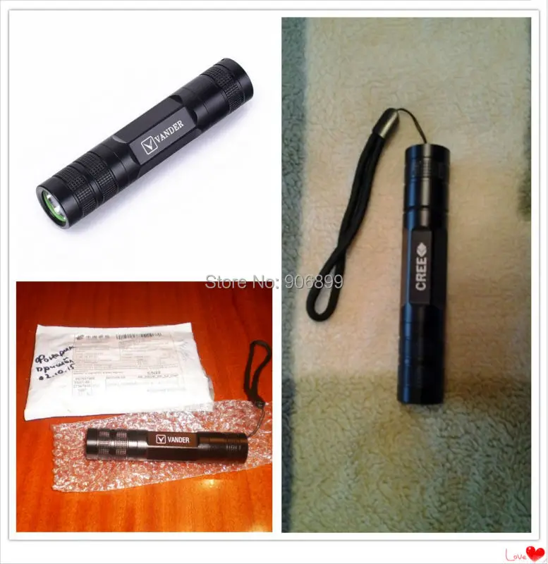 Высокое качество светодиодный фонарик Фонари прямые 5 режимов Черный CREE Q5 1000