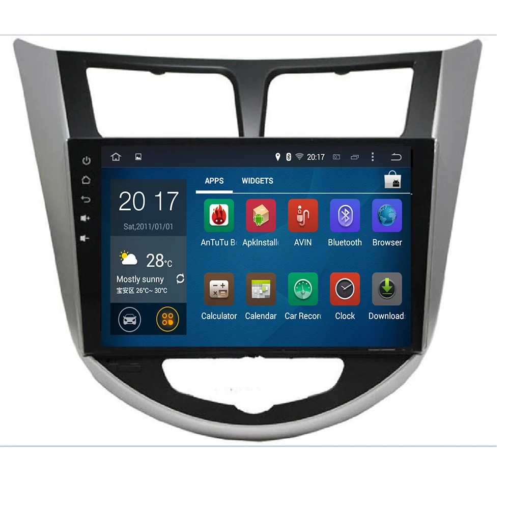 Автомагнитола мультимедийный видеоплеер GPS-навигация для Hyundai Solaris Verna Accent i25 2010-2016