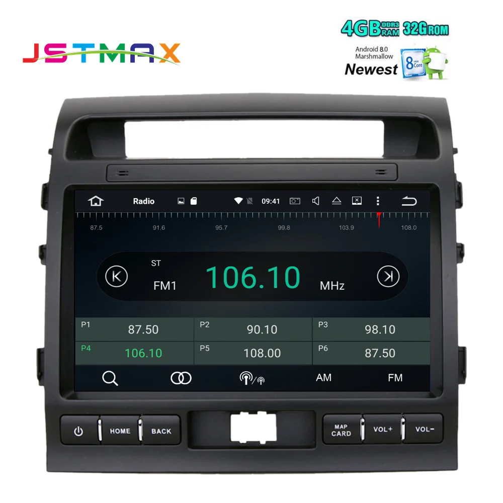 Octa Core 10 2 &quotAndroid 8 0 автомобиля gps радио плеер для Toyota Land Cruiser LC200 2008-2013 с 4 Гб