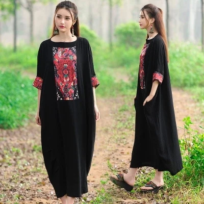 Летнее платье мексиканское женское 2021 винтажное длинное макси Vestidos свободный