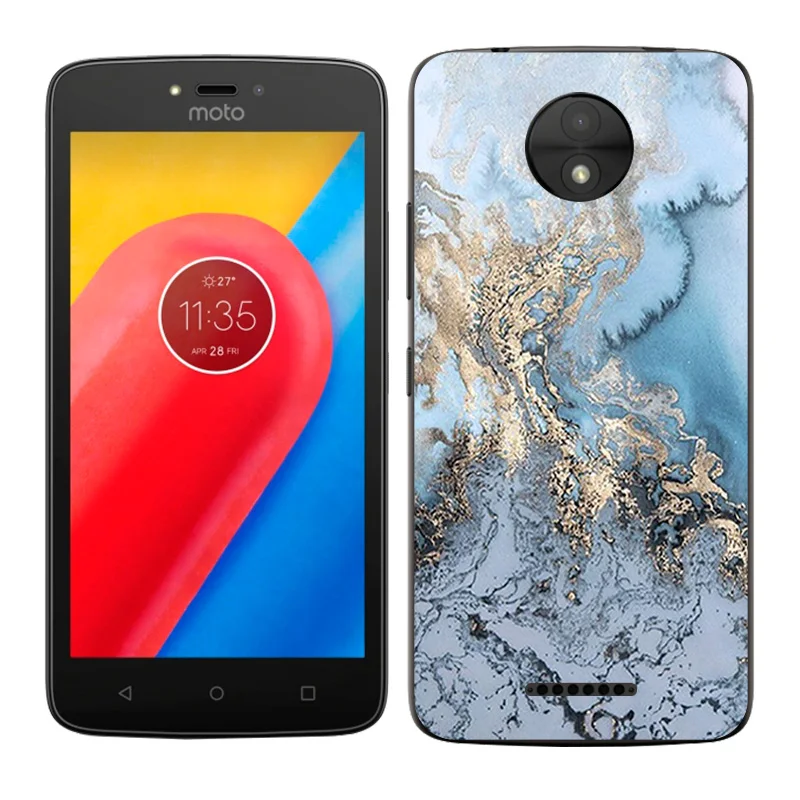 07 Чехол для Motorola Moto C Plus 5," Мягкий силиконовый чехол для телефона с изображением пейзажа для Moto C Plus XT1723 XT1724 - Цвет: 07