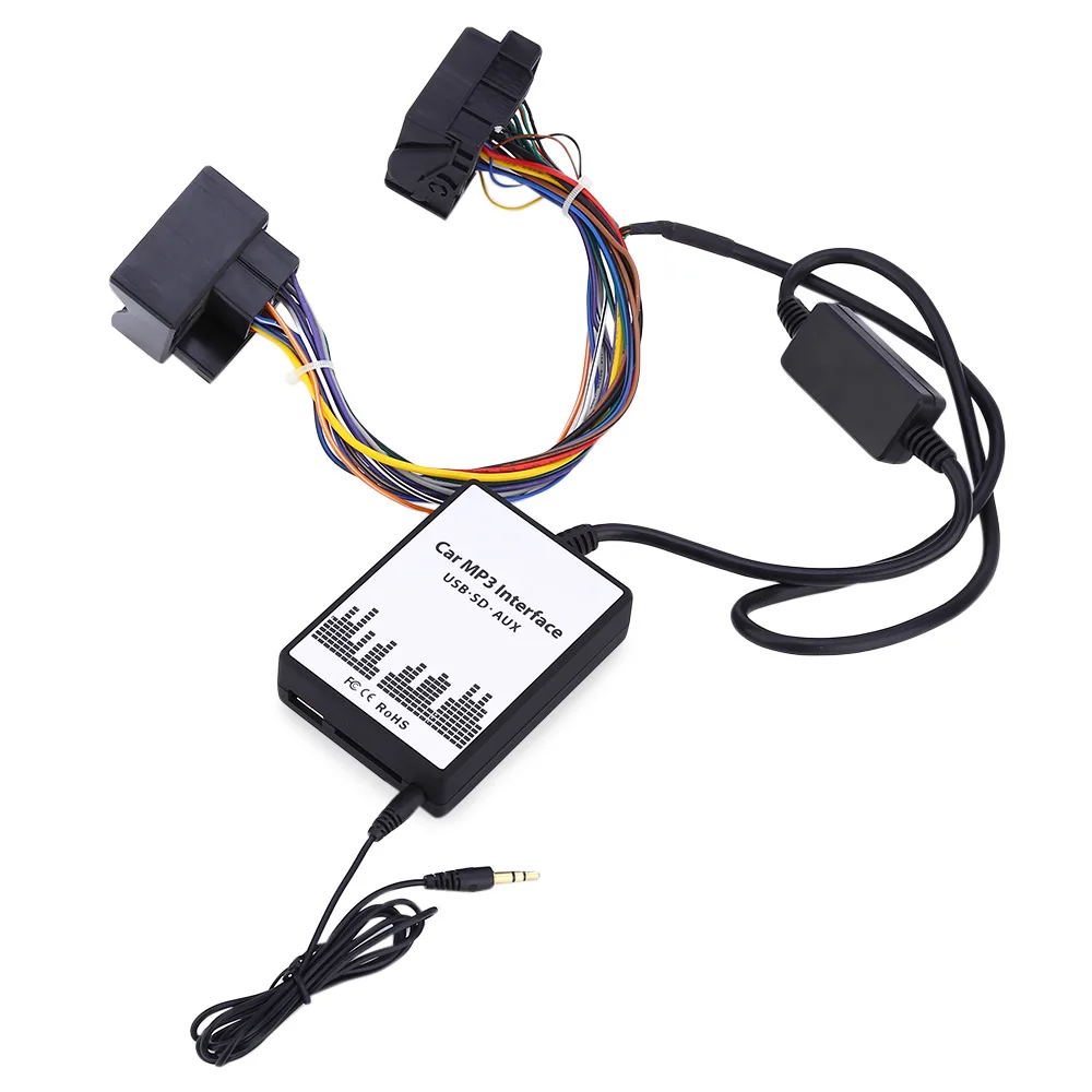 Автомобильный MP3 Интерфейс DC 12 В USB SD кабель для передачи данных AUX адаптер 40 PIN