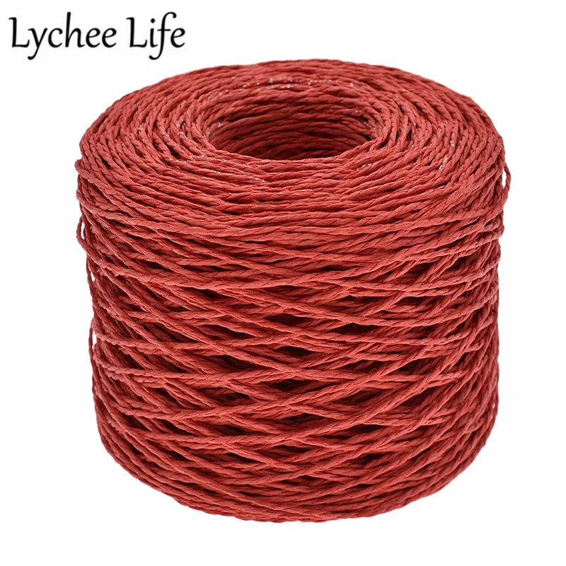 Lychee Life, 200 м, рафия, бумага, однотонные ленты, 2 мм, сделай сам, товары для рукоделия, ручной работы, для шитья, практичные инструменты, аксессуары