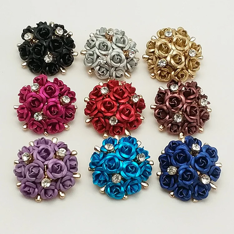 DIY Высокое качество bling-bling большой 3D розовый круглый жемчуг Кнопка Пальто размер