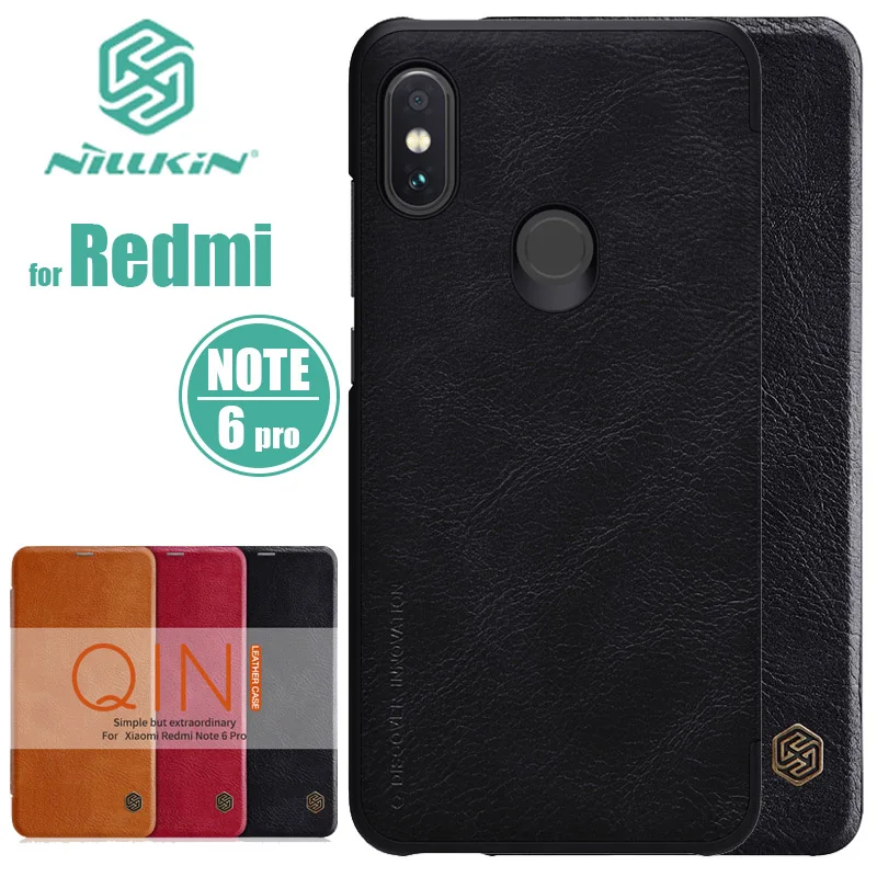 Nillkin Xiaomi Redmi Note 7 6 Pro Qin Флип кожаный чехол роскошный Слот для карт чехол для телефона для Redmi Note 7 6 Pro Nilkin задняя крышка
