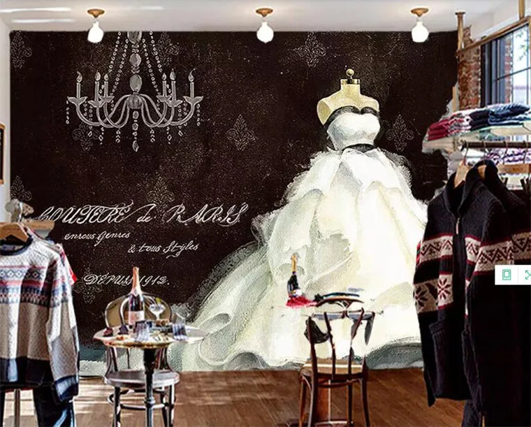 Европейский стиль ретро ручная роспись свадебное платье большая настенная на