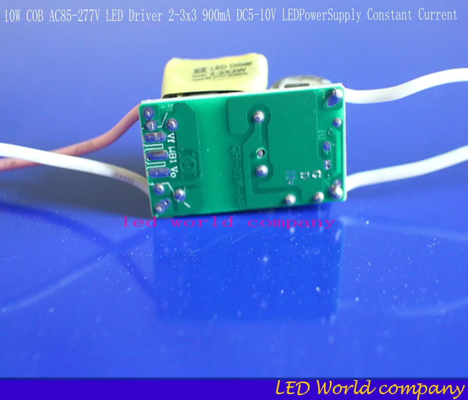 Бесплатная доставка изоляция 10 Вт COB AC85-277V светодиодный драйвер 2-3x3 900mA DC5-10V