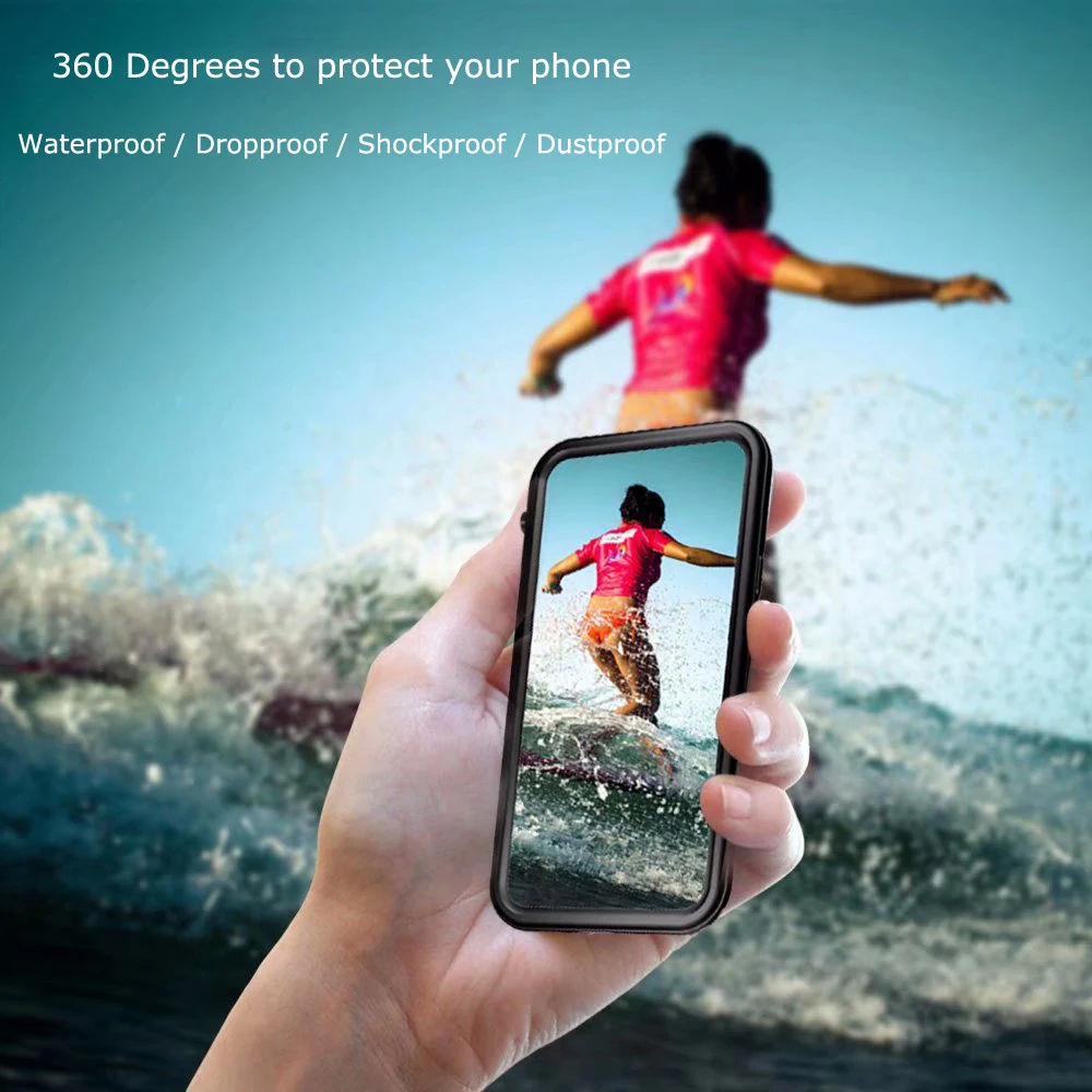 Olhveitra Waterproof Case For iPhone 11 Pro XS MAX XR X 6 6S 7 8 Plus hockproof Swimming Diving Cover Outdoor Underwater Coque
