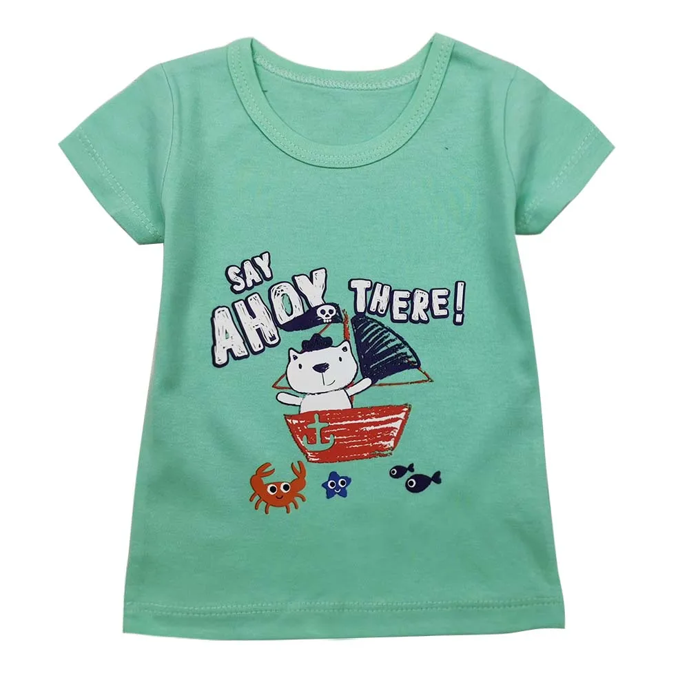 New Children's Tops Children's Clothes Boys Cotton T-Shirt Boys Short Sleeve Summer T-Shirt Beach - Цвет: 11
