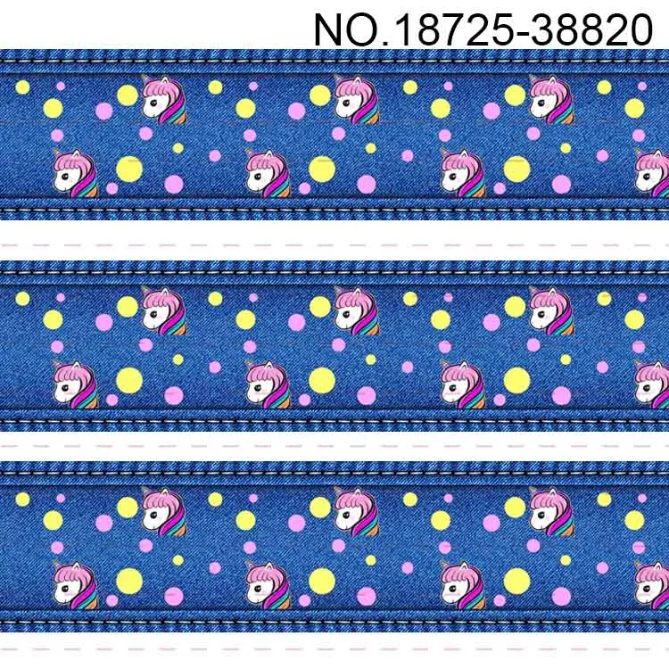10 ярдов Различные размеры лента в рубчик с мультяшным рисунком
