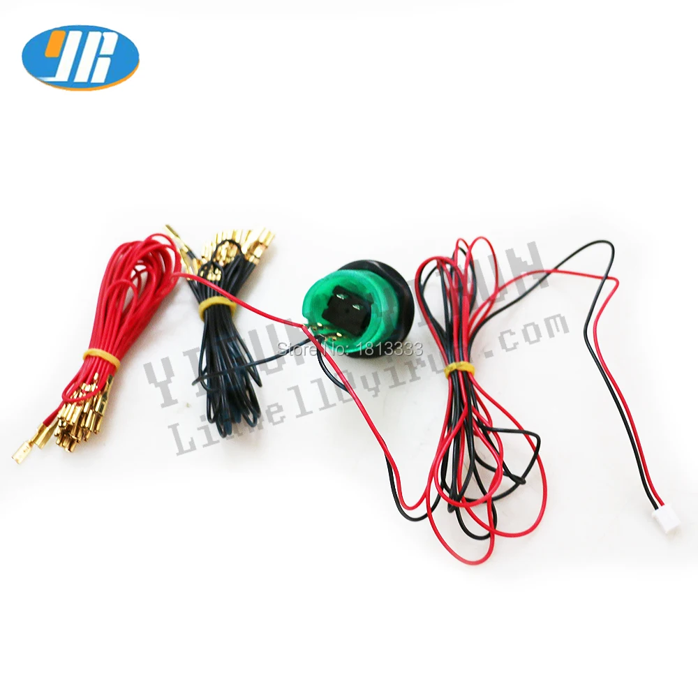 Аркадные наборы DIY части 5Pin джойстик+ 2x24 мм+ 8x30 мм 5 в светодиодный с подсветкой кнопочные ноль задержки USB энкодер для ПК аркадная игра