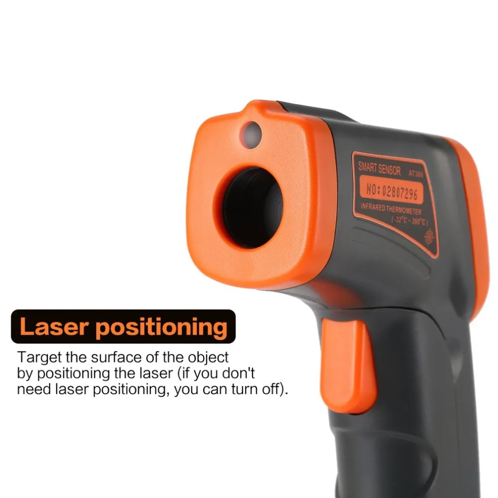 SMART SENSOR LCD AT380 Infrared Thermometer Non Contact Temperature Pyrometer IR Laser Point Gun | Инструменты