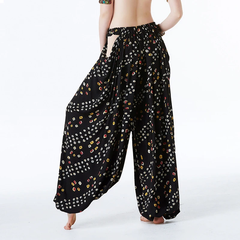New style Gypsy Trousers Bloomers ATS Harem Pants American Tribal Belly Dance Printed strap Full Pantaloons Costume | Тематическая
