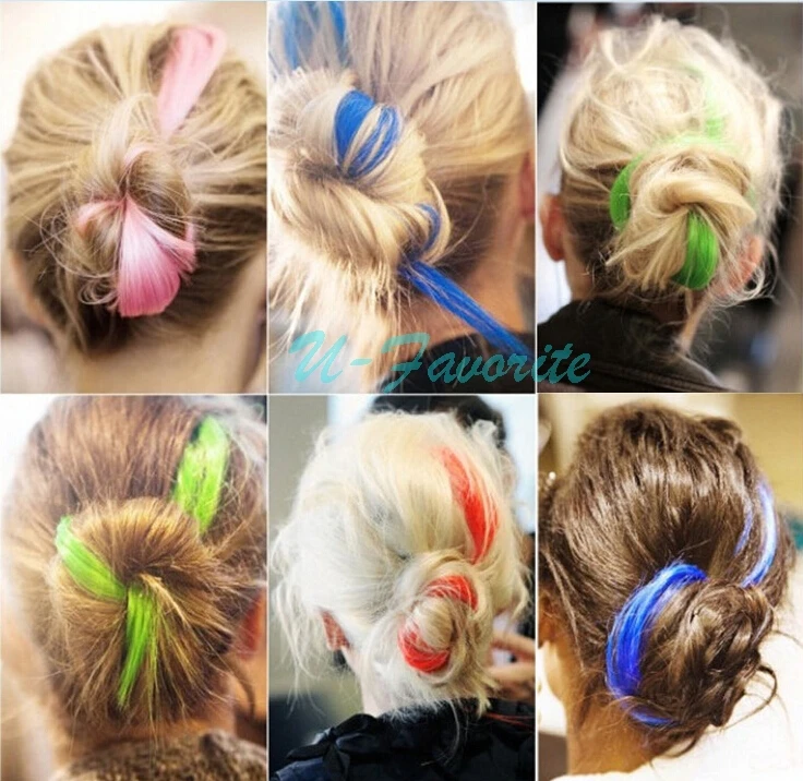 2015 Newest 20&quot Long Solid Colored Colorful Clip On In Hair Extensions 31 Colors for Xmas For Party Wedding Free shipping |
