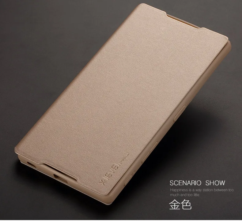Роскошный деловой чехол X-Level из искусственной кожи для Sony Xperia Z5 Premium Ультратонкий