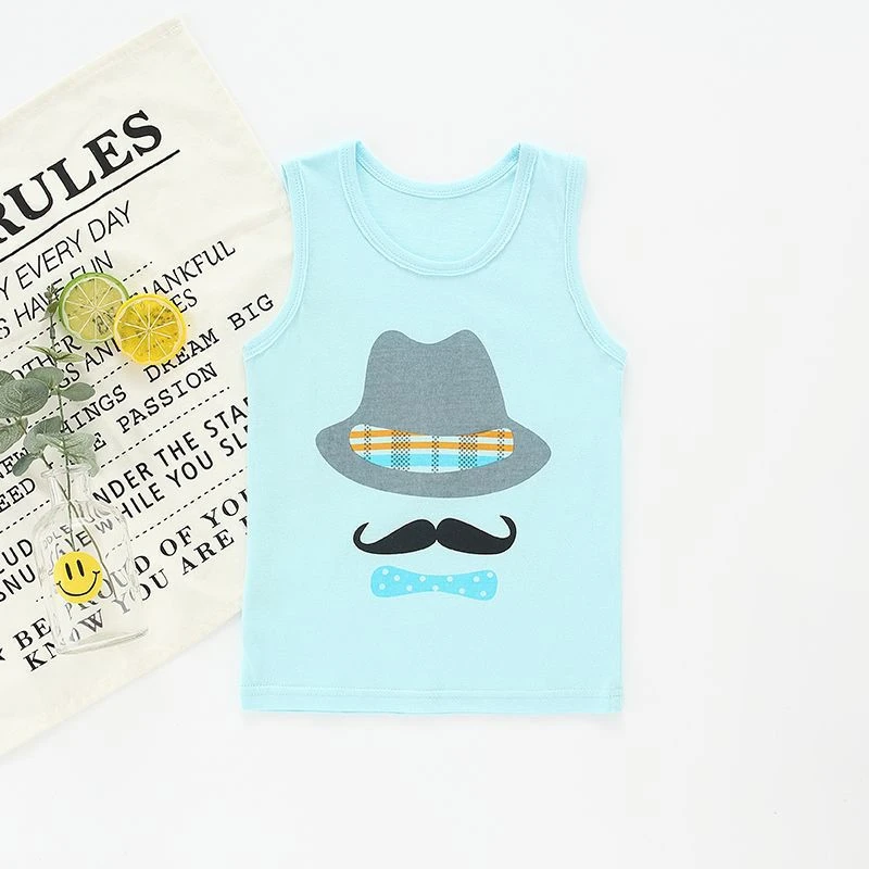 Новинка Детский жилет Летняя майка из чистого хлопка для маленьких мальчиков и