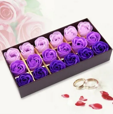 Purple 18 романтический подарок на день Святого Валентина мыло цветы розы кофейные коробки необходимо отправить его подруге жена - Цвет: Purple