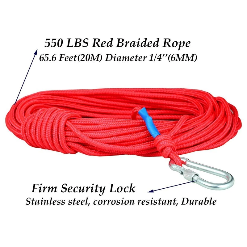 Новый стиль рыболовная Магнитная веревка 20 метров нейлоновая плетеная Тяжелая с