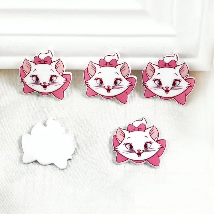 Мультяшная фигурка Marie для домашнего украшения плоская задняя крышка плоский