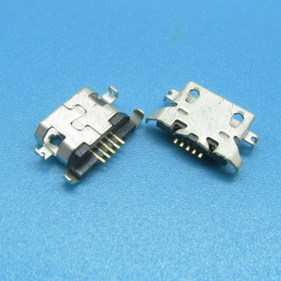200pcs mini Micro USB Jack 5P Female Socket connector phone charging port 5-pin for Lenovo S650 S820 S658T A830 A850 A820T A380T | Мобильные