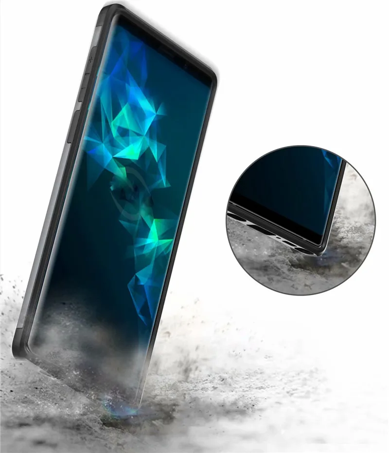 Для samsung Galaxy Note 9 противоударный Броня ТПУ чехол для телефона 2 в 1 слайд кошелек