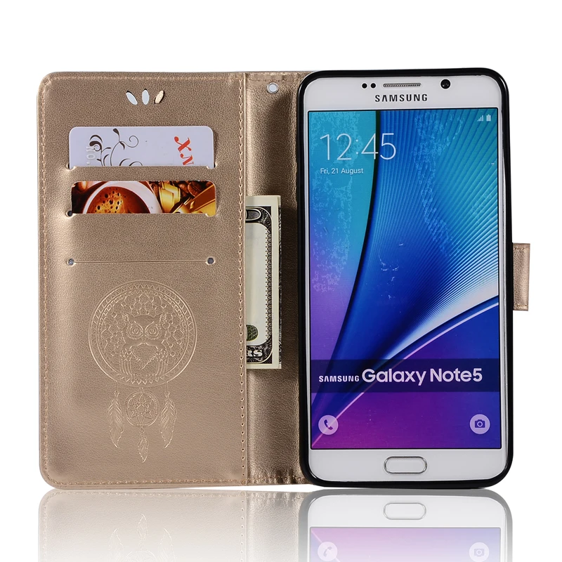Для Samsung Galaxy Note5 N920 флип чехол кошелек SM N920F N920C N920A N920S N920P N920T кожаный N920I N9200 сумка с