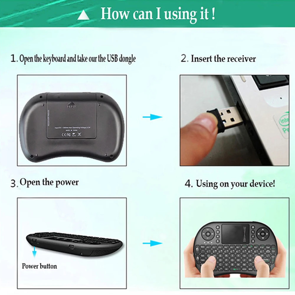 I8 русская/Spainish версия i8 + 2 4 ГГц Беспроводная клавиатура Air mouse тачпад ручной для