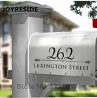 Индивидуальный адрес, почтовый ящик, декоративные наклейки, виниловый дизайн, персонализированный Seet, простой стиль, настенные почтовые ящики, наклейки, домашний адрес, номер M370