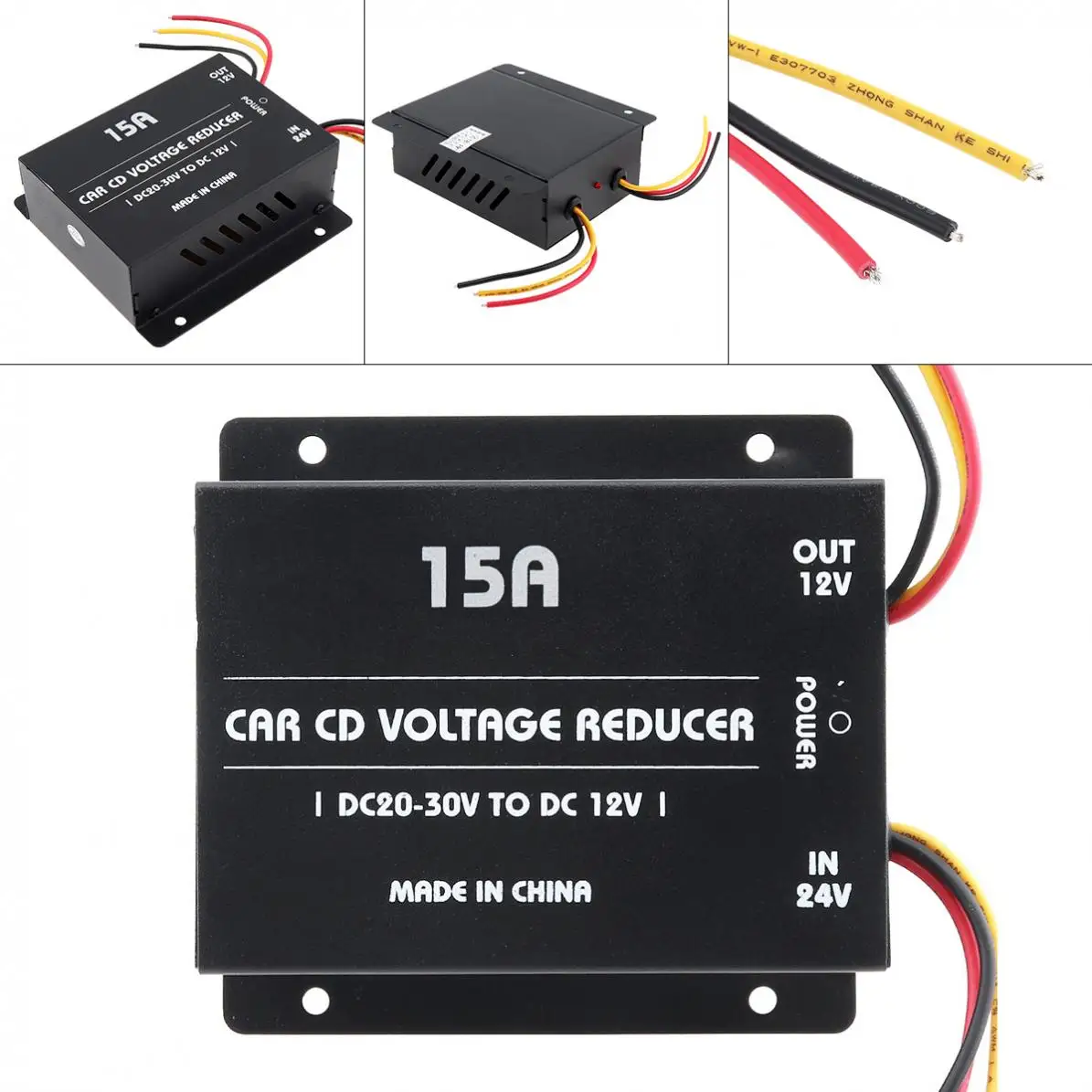 180W 15A DC 24V до 12V автомобильный преобразователь мощности Электрический Инвертор
