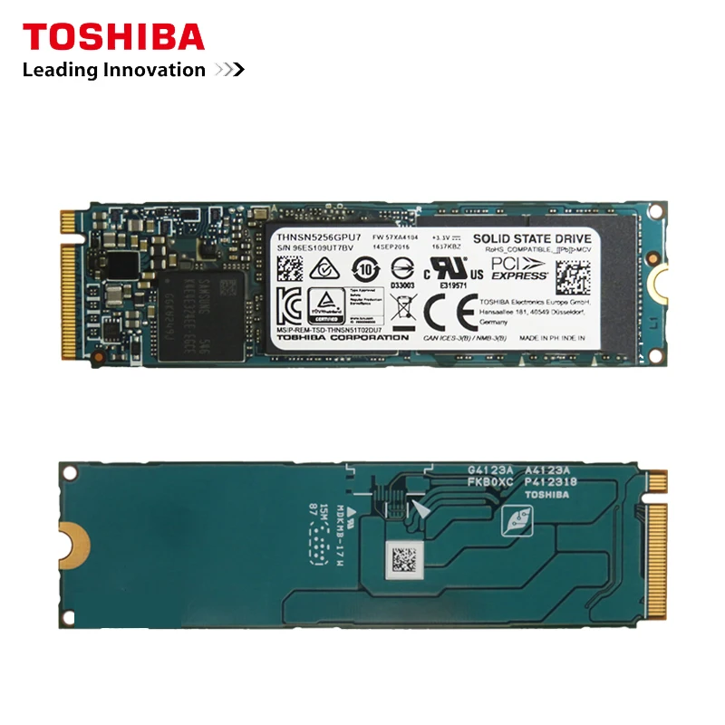 Оригинальный внутренний жесткий диск Toshiba NVME XG3 256G PCI MLC твердотельный накопитель