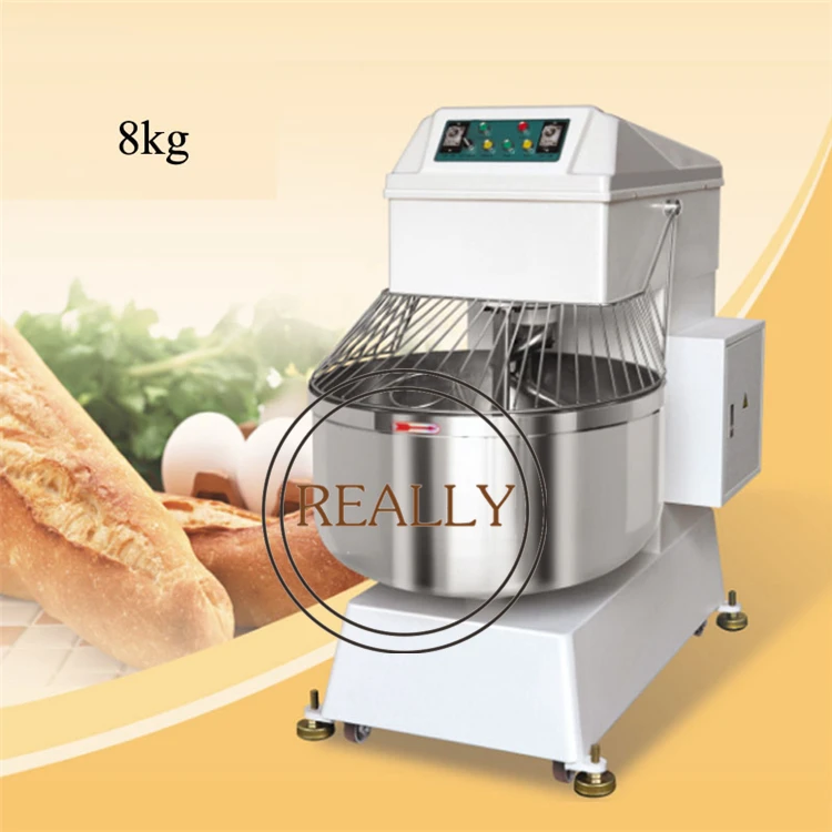 値段 ホット販売電気8キロパン生地ミキサー商業スパイラル小麦粉生地混合機
