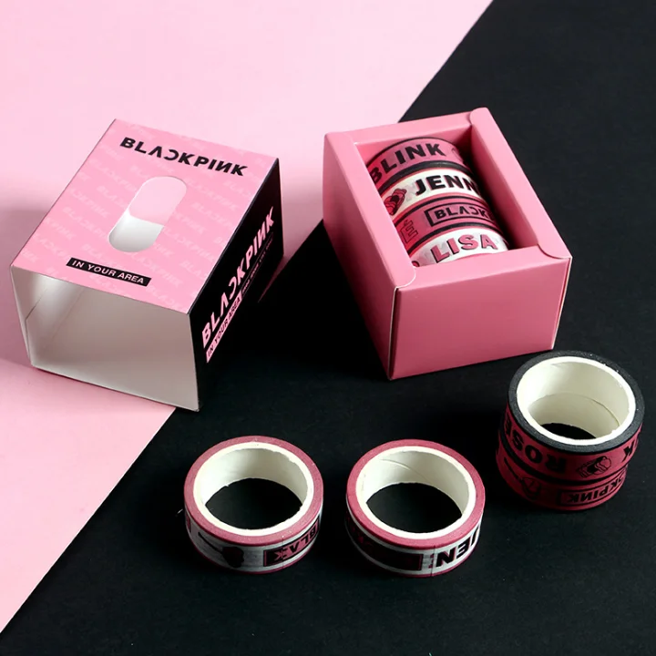 4 шт./компл. KPOP BLACKPINK Бумага лента украшения Бумага DIY Дневник наклейка для скрапбукинга подарочный набор Справочник Лента Теги - Цвет: BLACKPINK