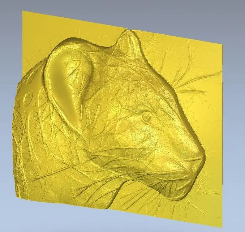 3d фотообои для ЧПУ в STL-файле leopard | Инструменты