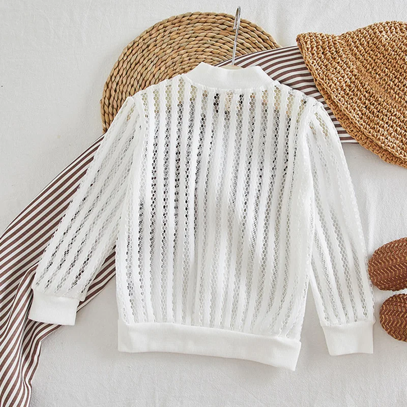 Пальто для девочек 2020 летняя новая детская одежда Повседневная Однотонная