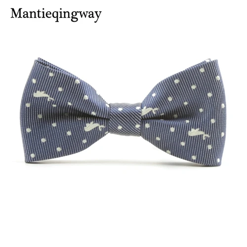 MXR068181 Mantieqingway/галстук-бабочка с рисунком лося из мультфильма; галстук-бабочка из полиэстера для мальчиков; повседневные Галстуки с бантом; галстуки-бабочки; рождественские детские аксессуары галстук-бабочка - Цвет: MXR068181