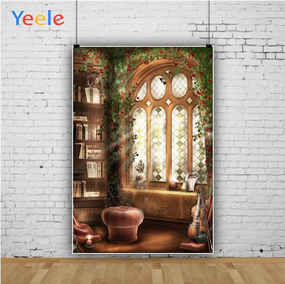 Фоны Yeele для фотосъемки детей в стиле ретро с изображением окна тростника лозы