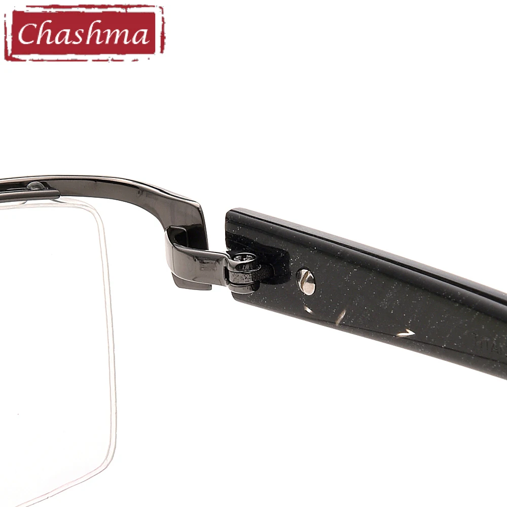 Бренд Chashma, спортивный стиль, полуоправа, чистый титан, оправа, ацетат, дужки, высокое качество, очки для глаз, оправа для мужчин