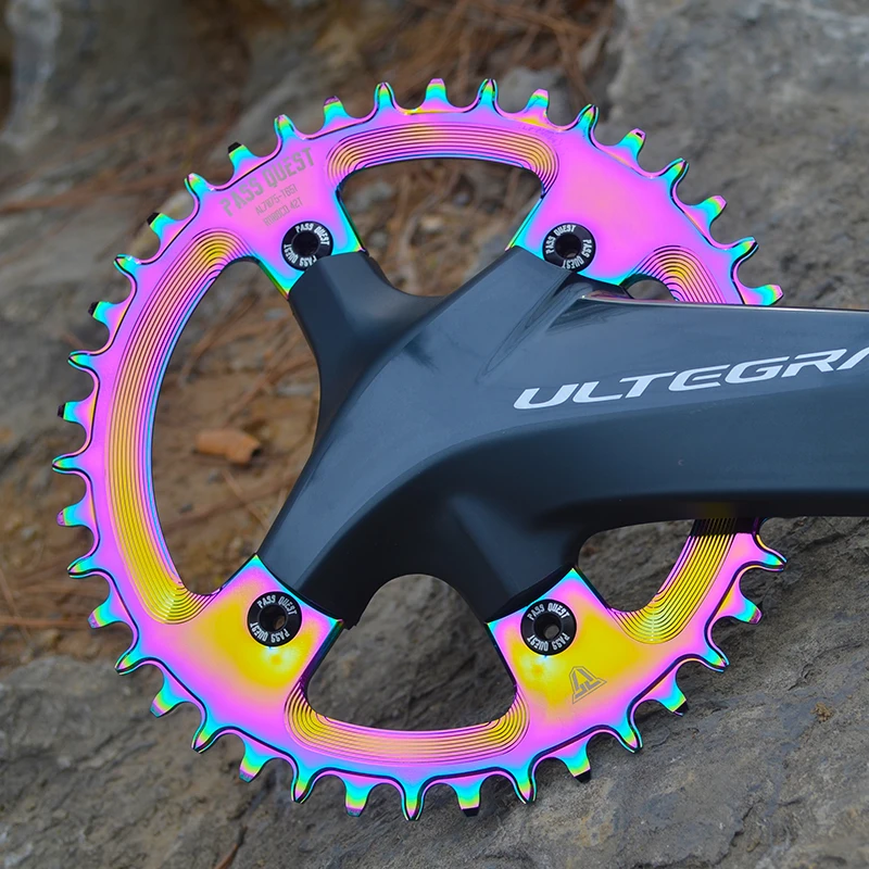 Проходное QUEST 110BCD круглое байкерское кольцо с титановым покрытием для MTB