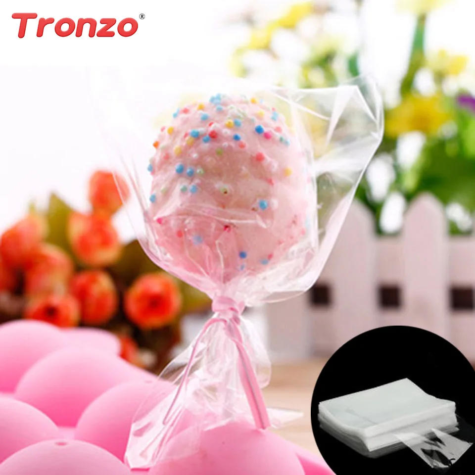 

Tronzo 100pcs Gift Bag Birthday Party Decorations Kids Transparent Cellophane Cookie Candy Bag Packaging Wedding Decoratn 10*6cm