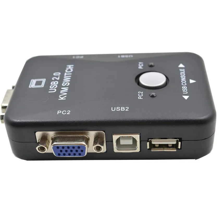 100 шт. USB KVM переключатель 2 порта VGA SVGA коробка 0 Мышь Клавиатура 1920*1440 для DVD PC|svga