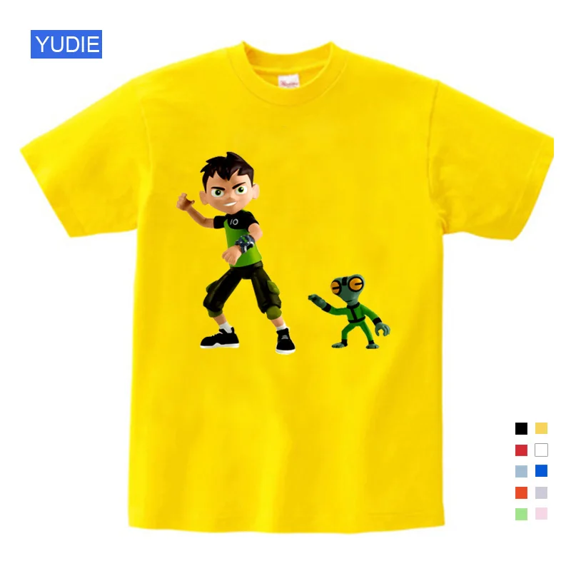 Новая детская футболка Omnitrix Ben 10 футболка Топы для маленьких мальчиков, летние футболки для мальчиков и девочек с героями мультфильмов Розовая Одежда - Цвет: T-shirt
