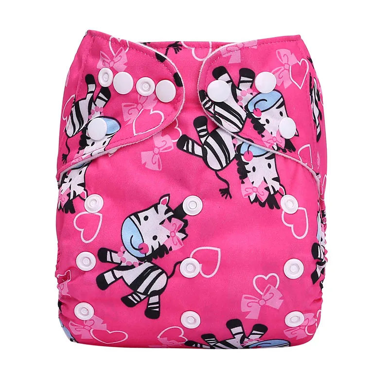W19 Ananbaby Многоразовые подгузники из ткани детские Machien животные принты карман ткань подгузник подходит для 3-15 кг младенцев - Цвет: W19
