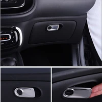car decoration car co pilot storage box handle trim for smart 453 fortwo forfour stainless steel decorative stickers car styling