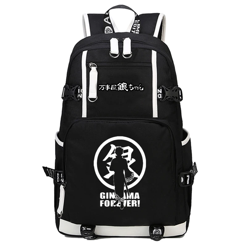 Рюкзаки унисекс High-Q в японском стиле аниме школьные ранцы GINTAMA Sakata Gintoki Kagura Sadaharu