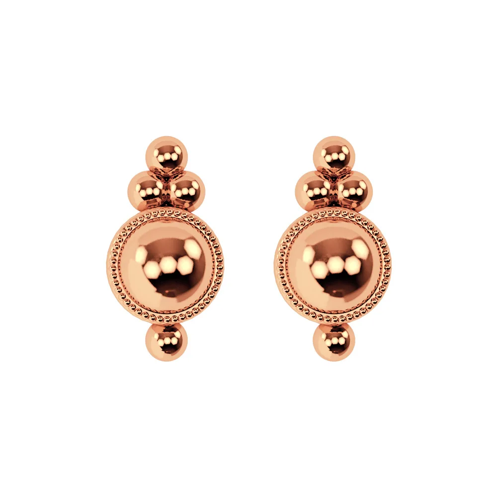 rose gold style 3 16 г CZ Кристалл с троичными шариками из нержавеющей стали винт с плоской задней частью трагус/губ/хряща/спирали/раковины пирсинг - Окраска металла: rose gold style 3