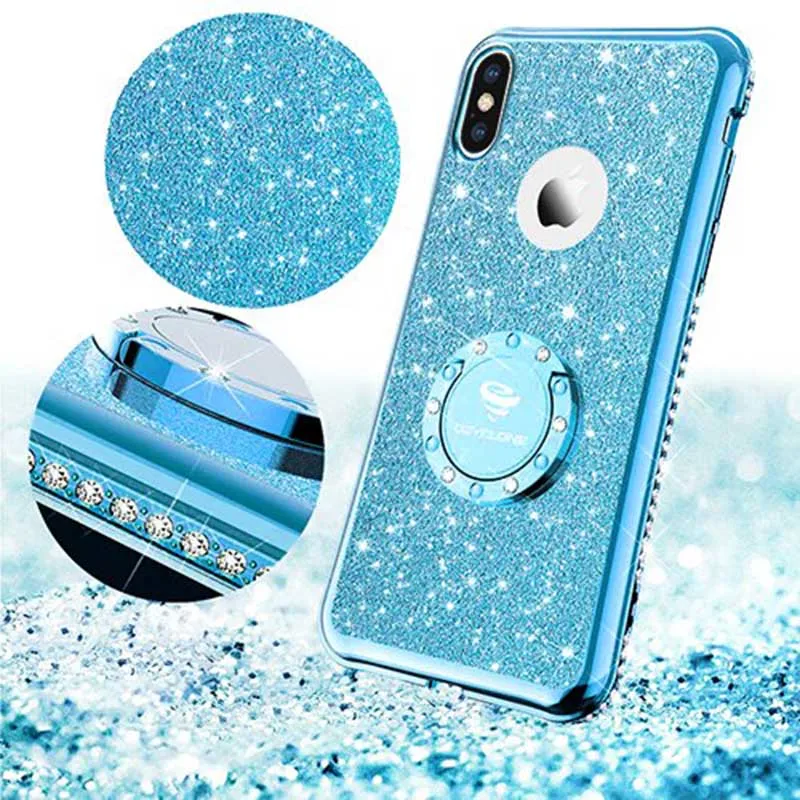Роскошный противоударный Прозрачный чехол для iphone x с подставкой на 360 градусов