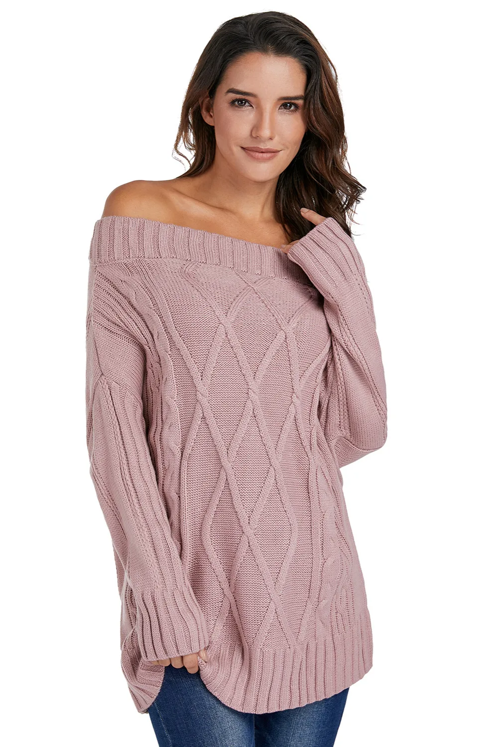 Женщины пуловер свободные осенние женские свитера Длинные рукава теплого