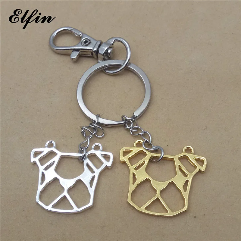 Elfin трендовые оригами французские брелки для ключей с изображением бульдога