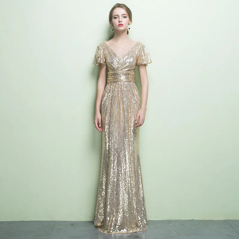 DongCMY Длинные Формальные платья черного цвета Evevning с короткими рукавами Vestido элегантные женские вечерние платья Robe de soiree